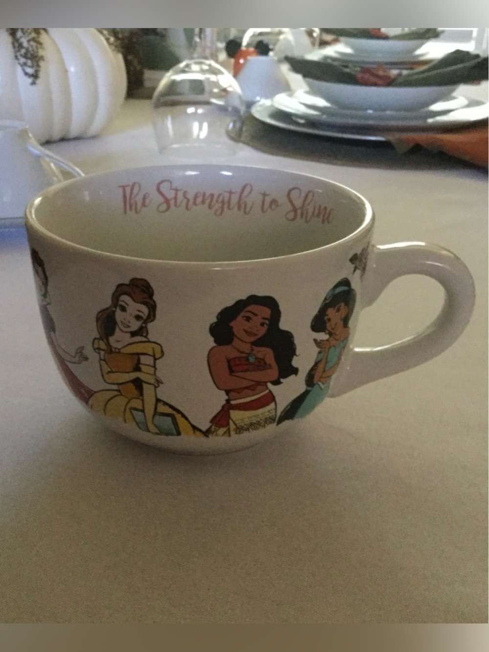 Disney Princess 'The Strength to Shine' large Ceramic Mug new